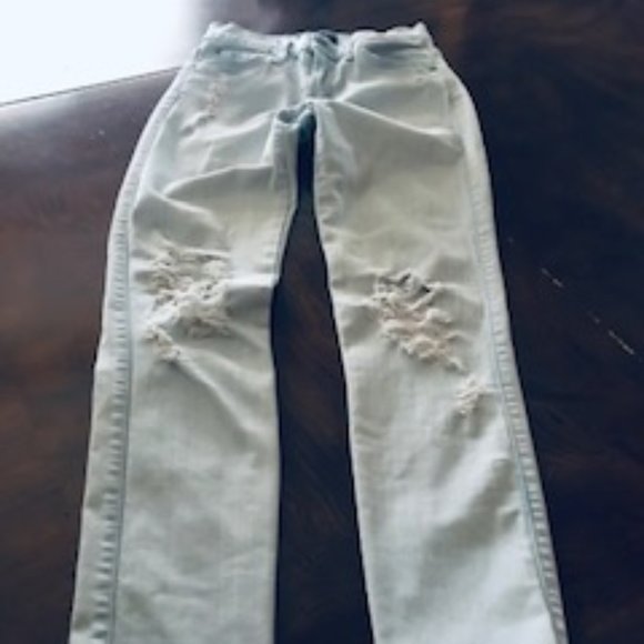 ames Jeans Twiggy Light Blue Distressed Jeans